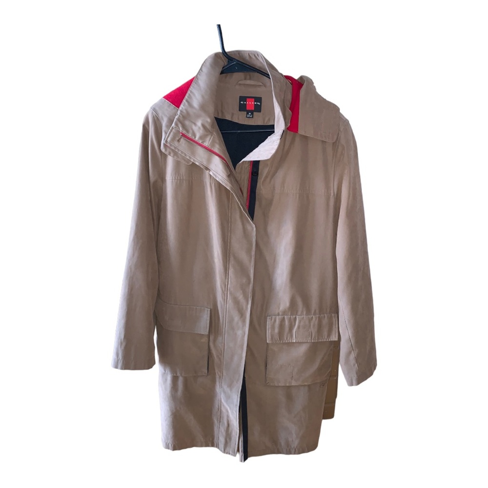 GALLERY women’s Brown Water/Wind Resist, Windbreaker Removable Hood size M